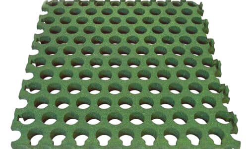 Groene rubberen grastegel 100x100cm groen